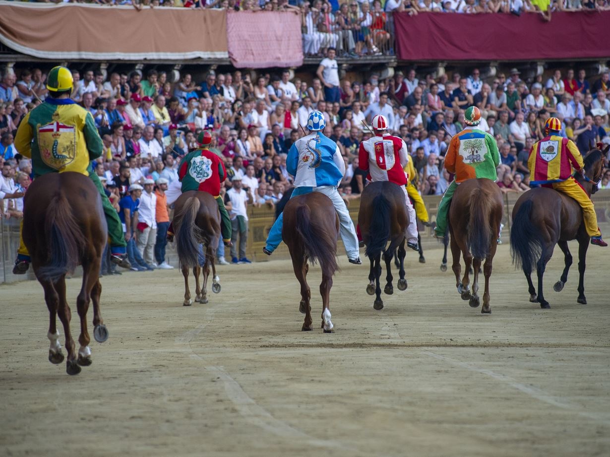 Palio di Siena: contrade in gara e come seguire la corsa in diretta televisiva