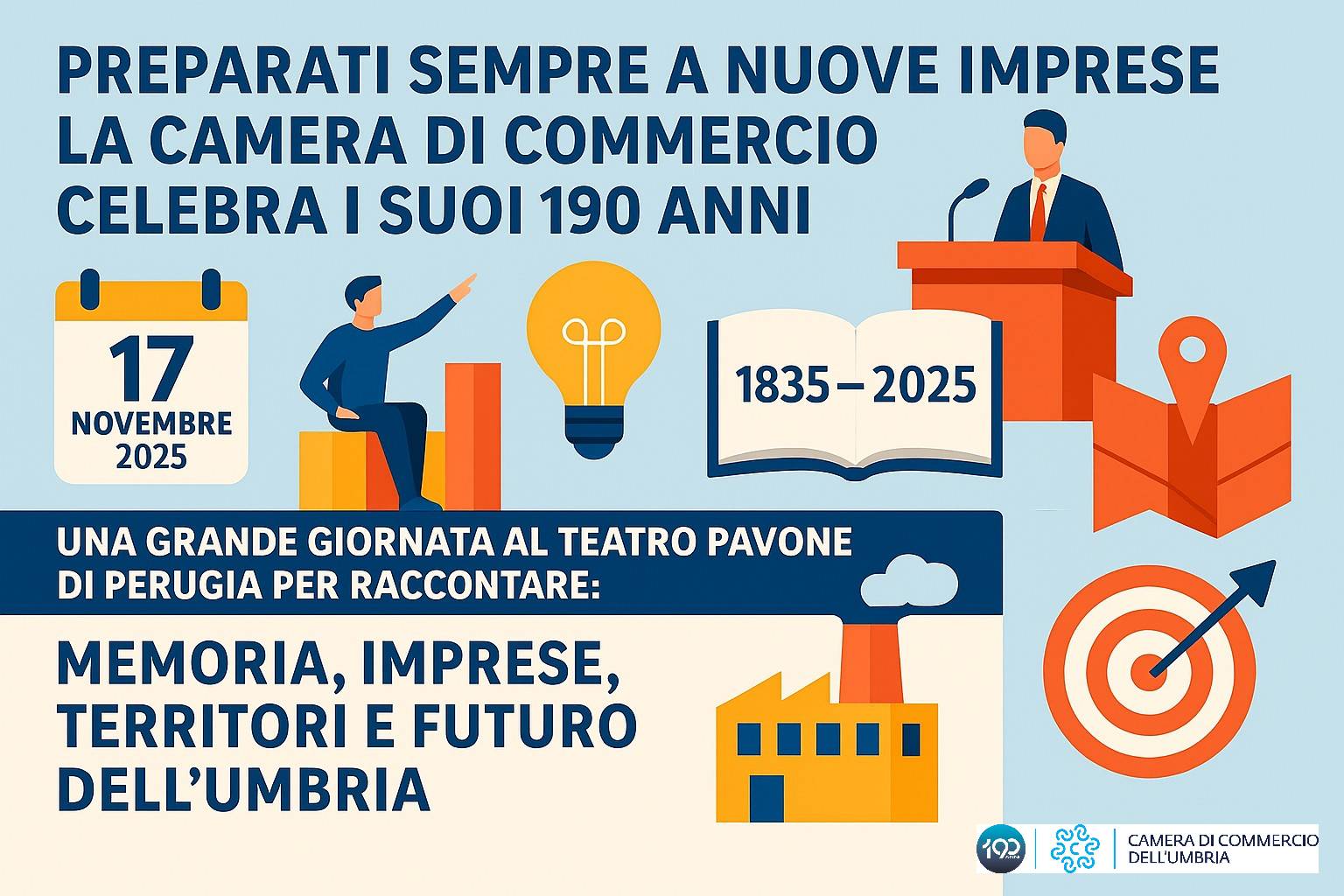 L’Umbria celebra i 190 anni della sua Camera di Commercio