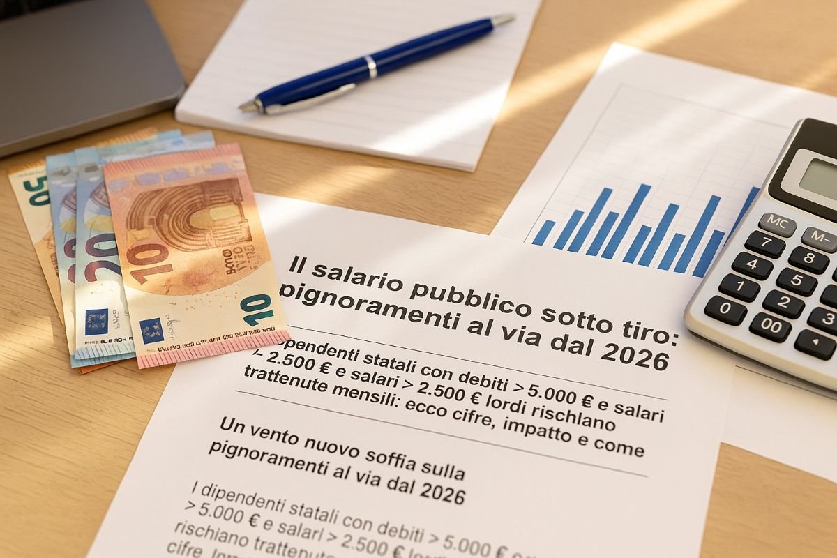 Il salario pubblico sotto tiro: pignoramenti al via dal 2026