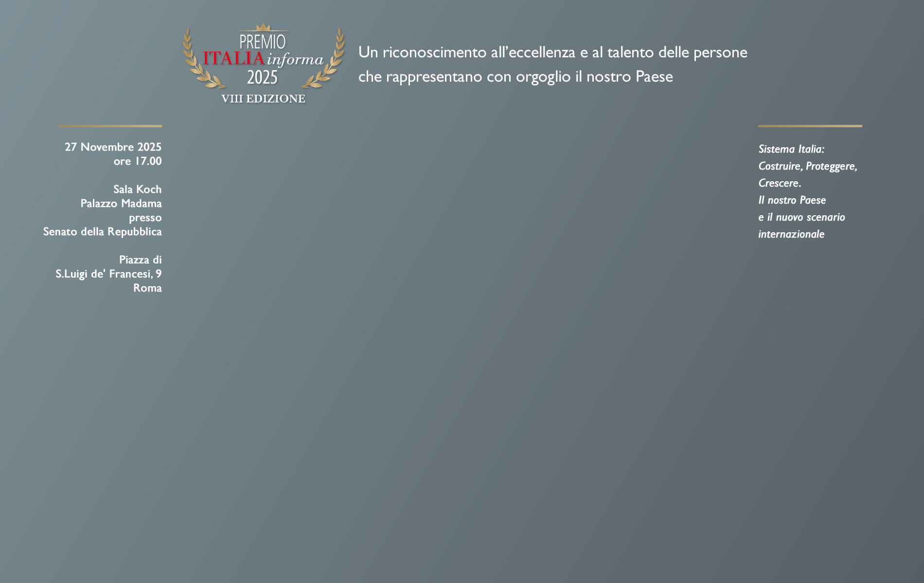 Premio Italia Informa 2025