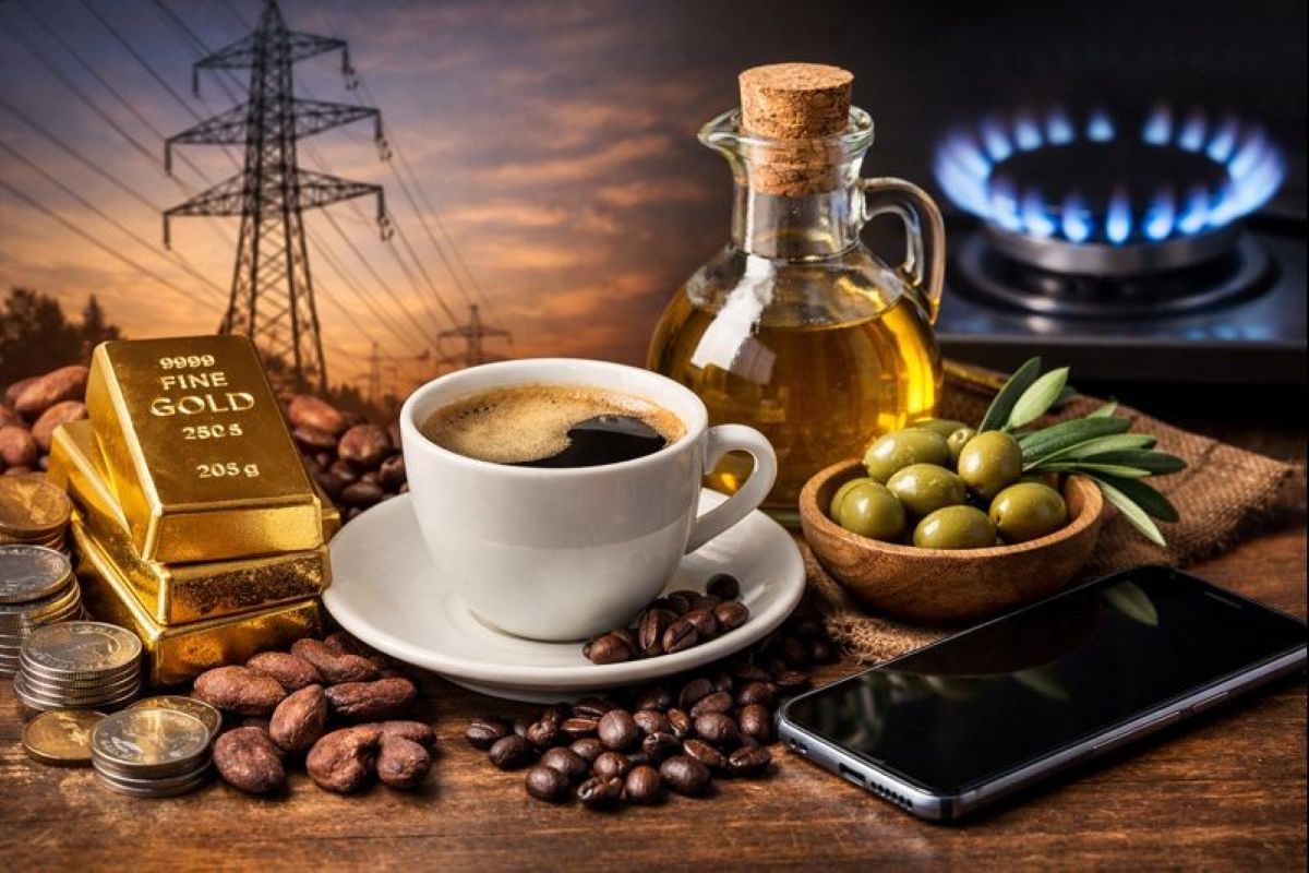 Prezzi 2025: oro e caffè in fuga, crollano olio e smartphone